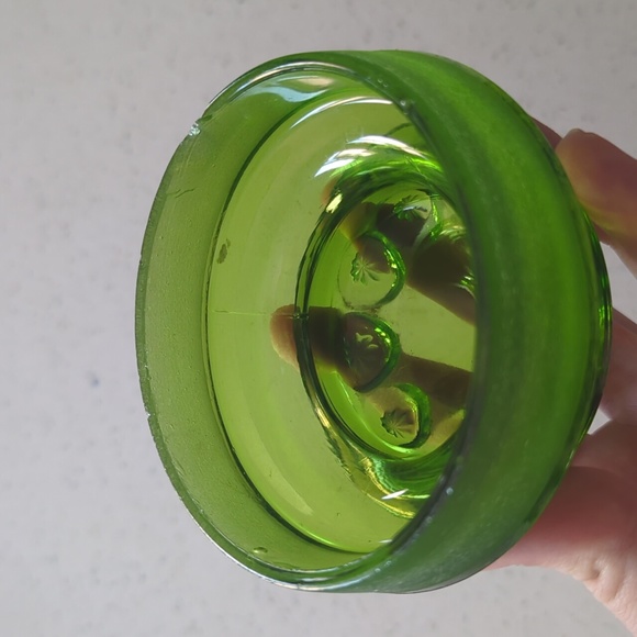 Vintage LE Smith moon and star emerald green canister jars - Picture 4 of 5